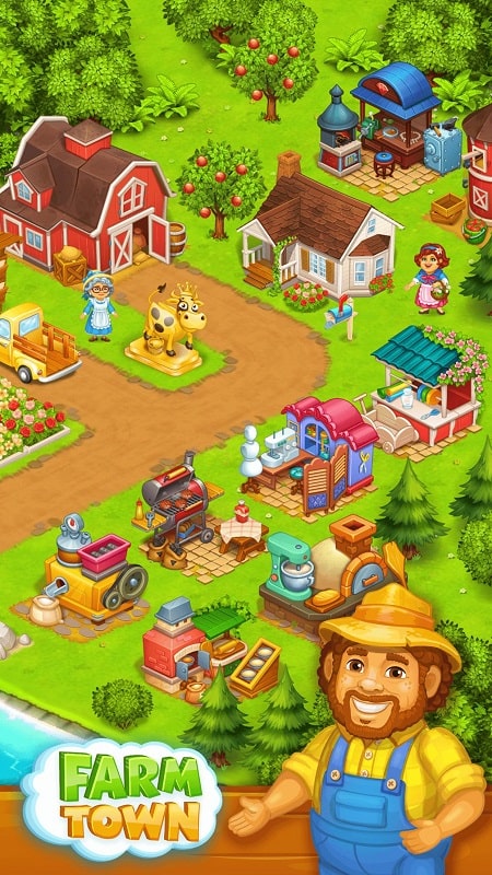 Farm Town Happy Farming Day mod free