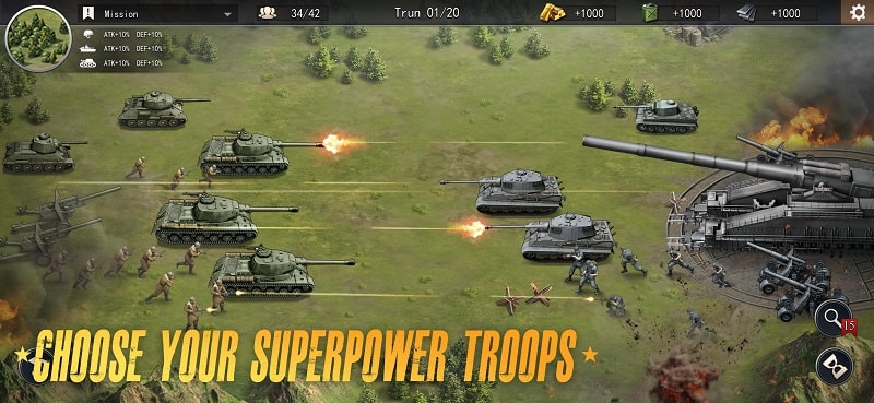 World War 2 Strategy Battle mod apk