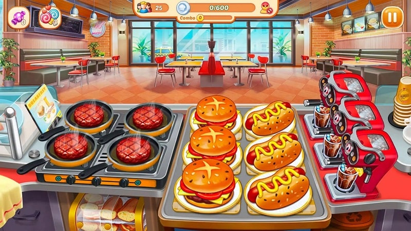 Crazy Diner Cooking Game mod android