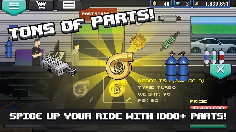 Pixel Car Racer mod free