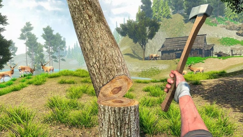 Woodcraft Island Survival Game mod download