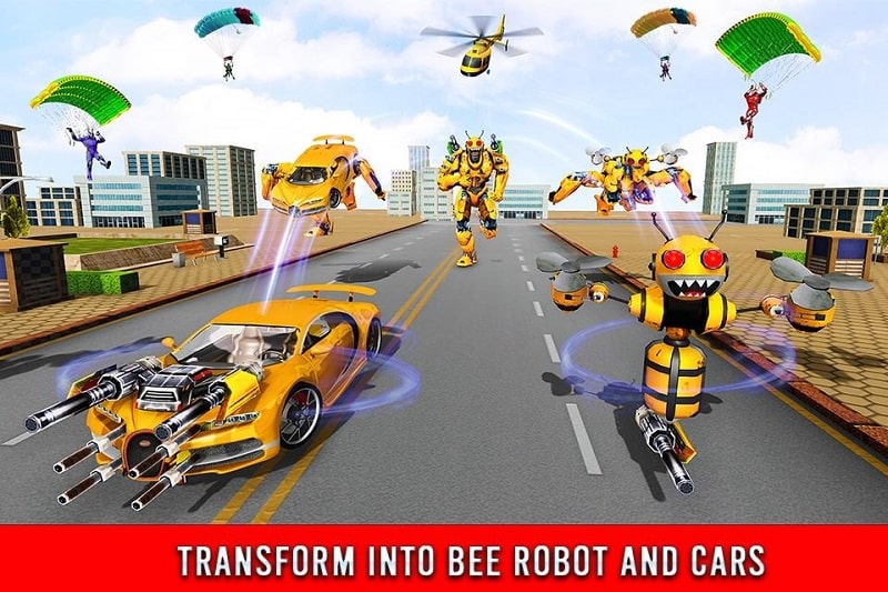 Bee Robot Car Transformation Game apk