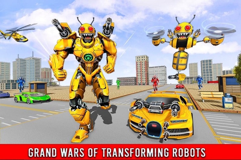 Bee Robot Car Transformation Game