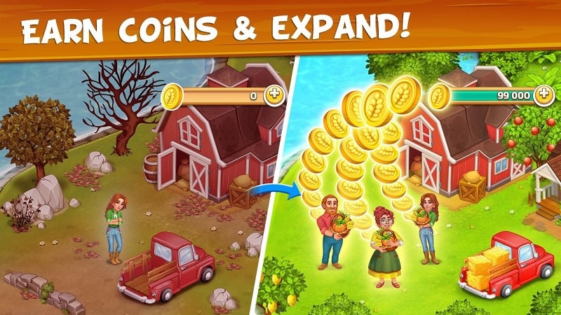 Farm Town Village Build Story mod apk