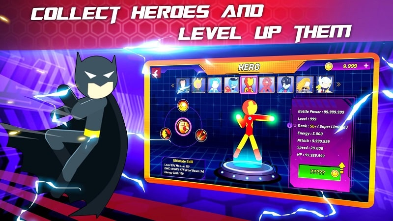 Super Stickman Heroes Fight mod free