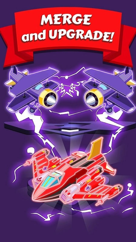 Merge Planes Neon Game Idle mod apk