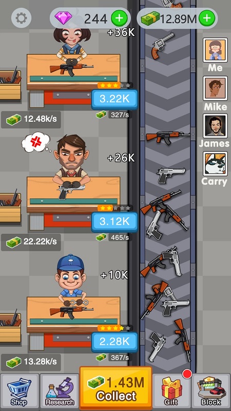 Gun Idle Tycoon mod