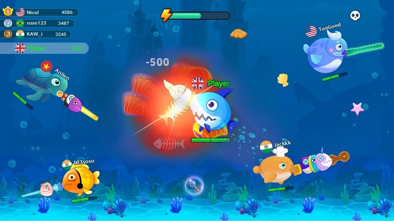 Shark vs Fish .io Hungry Fish mod free