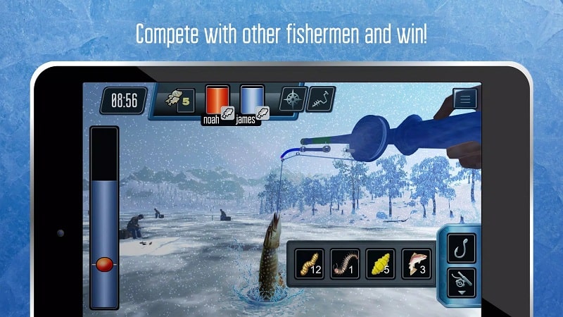 Ice fishing games Catch bass mod apk