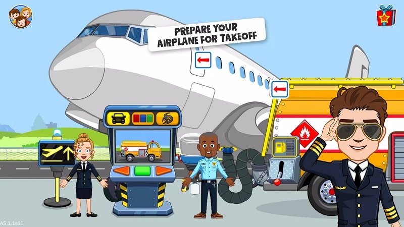 My Town Airport games for kids apk