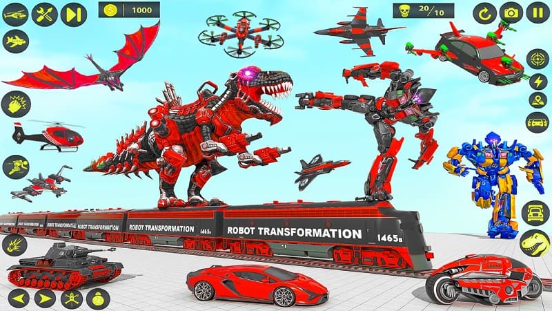 Dino Robot Car Transform Games apk